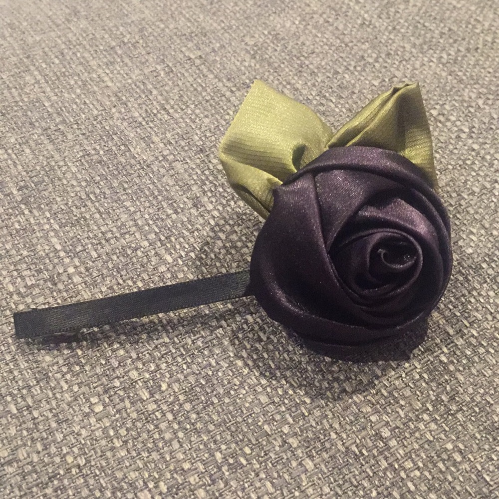 Satin Rose hair clip